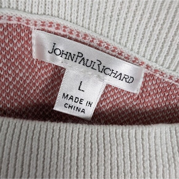 JohnPaulRichard Women's L Striped Cotton Sweater Multicolor Lightweight - Picture 5 of 9